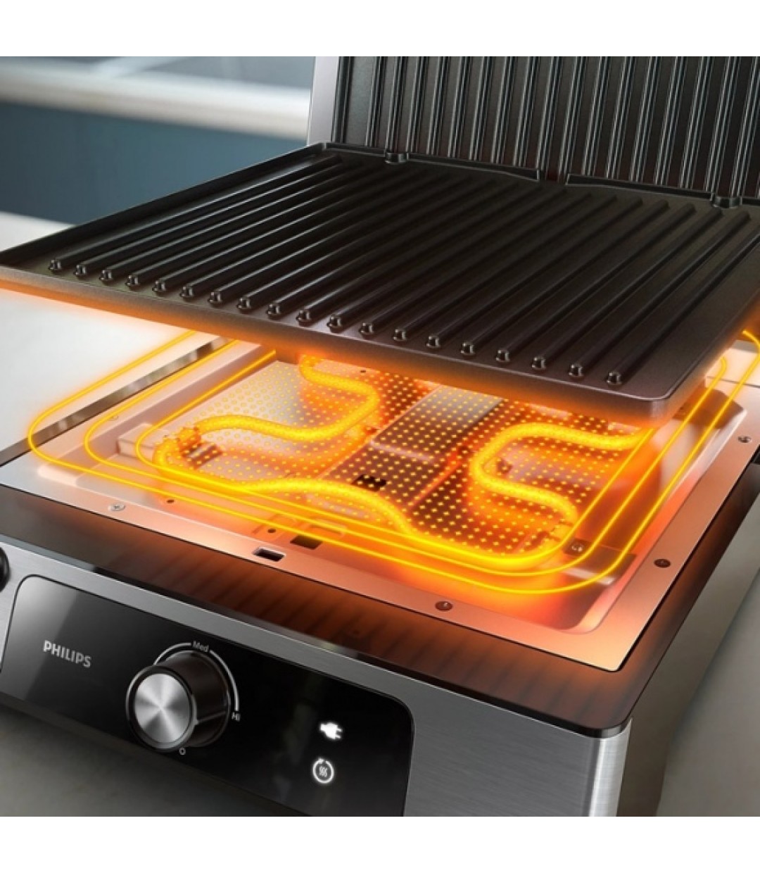 Philips HD6301/90 Τοστιέρα με Αποσπώμενες Πλάκες για 2 Τοστ 2000W Inox Philips HD6301/90 Τοστιέρα με Αποσπώμενες Πλάκες για 2 Τοστ 2000W Inox