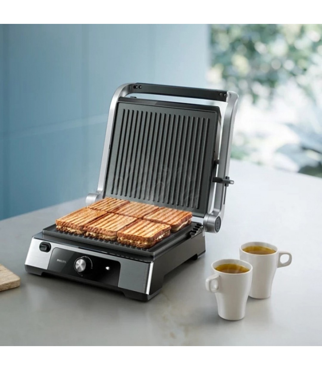 Philips HD6301/90 Τοστιέρα με Αποσπώμενες Πλάκες για 2 Τοστ 2000W Inox Philips HD6301/90 Τοστιέρα με Αποσπώμενες Πλάκες για 2 Τοστ 2000W Inox