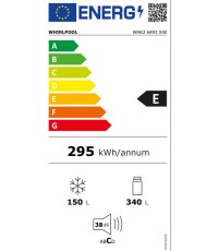 Whirlpool Ψυγειοκαταψύκτης 490lt NoFrost Υ192xΠ70xΒ74.5εκ. Inox WHK2 6493 X4E