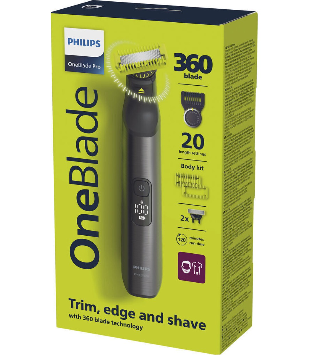 Philips OneBlade Pro 360 QP6552/15 Ξυριστική Μηχανή Προσώπου / Σώματος Επαναφορτιζόμενη Philips OneBlade Pro 360 QP6552/15 Ξυριστική Μηχανή Προσώπου / Σώματος Επαναφορτιζόμενη