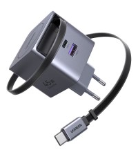 Ugreen Φορτιστής με Θύρα USB-A και Θύρα USB-C και Καλώδιο USB-C 45W Γκρι (X614)