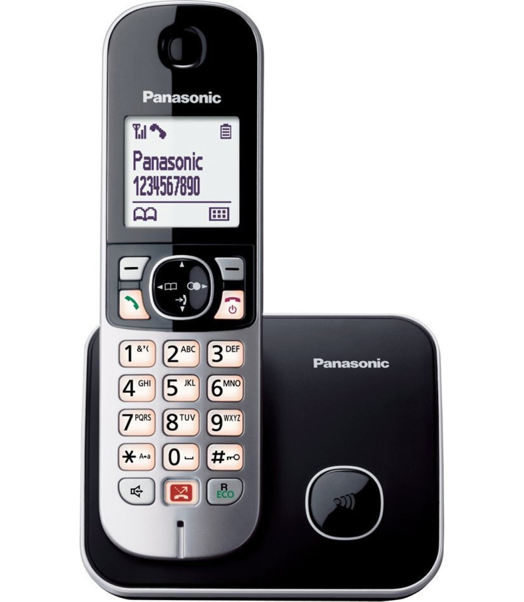 Panasonic KX-TG6851 Ασύρματο Τηλέφωνο με Aνοιχτή Aκρόαση Μαύρο