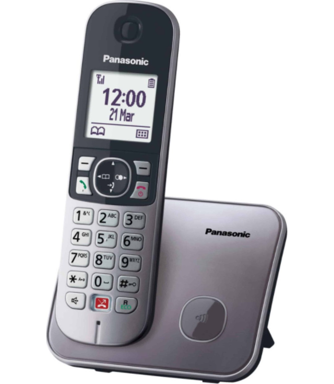 Panasonic KX-TG6851 Ασύρματο Τηλέφωνο με Aνοιχτή Aκρόαση Γκρι