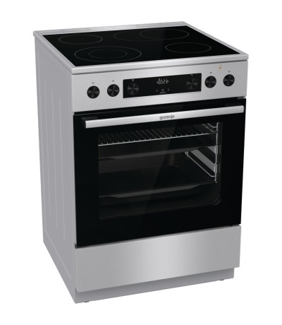 Gorenje GECS 6 C 70 XPA Κουζίνα 71lt με Κεραμικές Εστίες Π60εκ. Inox