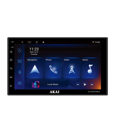 Akai Ηχοσύστημα Αυτοκινήτου 2DIN (Bluetooth/USB/WiFi/GPS/Apple-Carplay/Android-Auto/CD) με Οθόνη Αφής 7"