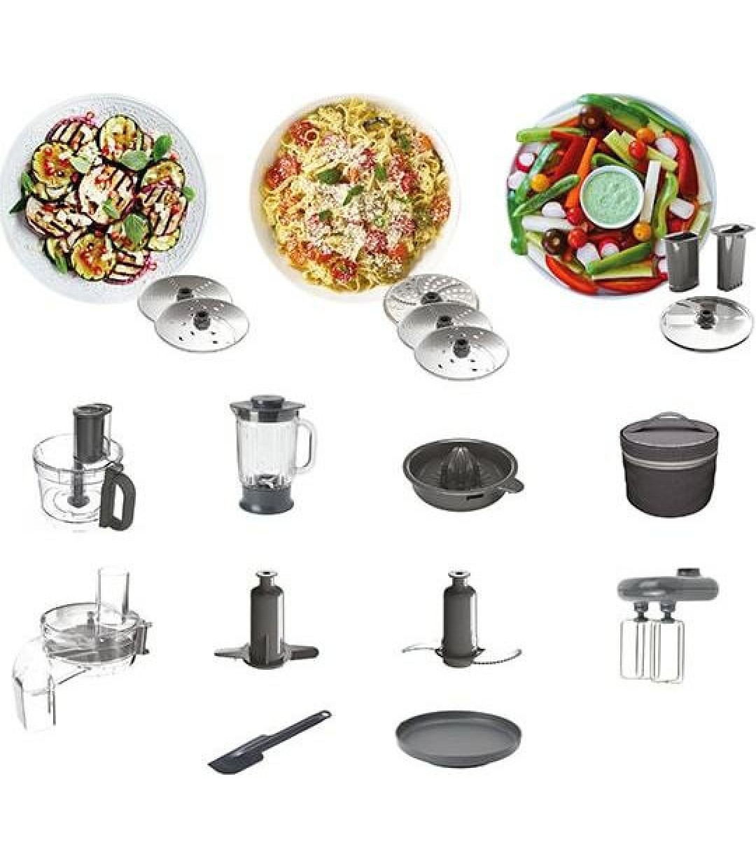 Kenwood Πολυμίξερ FDM 71.960 SS 1000W με Κάδο 3lt και Κανάτα Μπλέντερ Ασημί