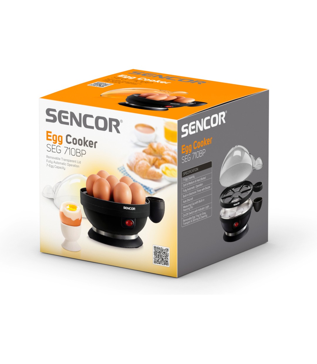 Sencor SEG 710BP Βραστήρας Αυγών 7 Θέσεων 380W Μαύρος