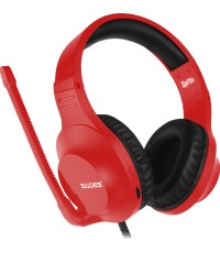 Sades Spirits Over Ear Gaming Headset με σύνδεση 2x3.5mm Κόκκινο