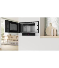Bosch Εντοιχιζόμενος Φούρνος Μικροκυμάτων 21lt Λευκός Κωδικός: BFL7221W1 