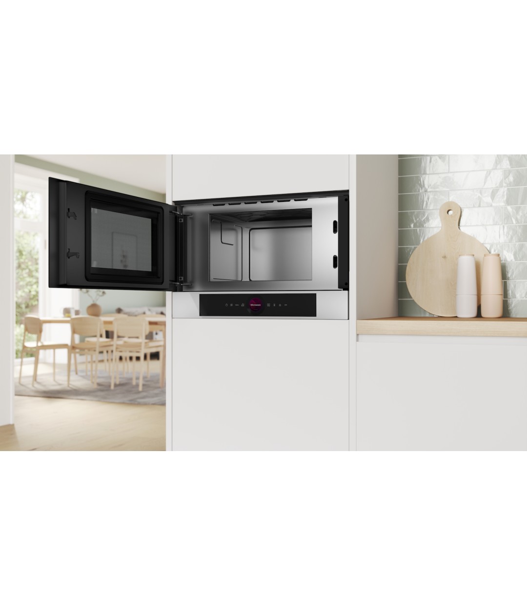 Bosch Εντοιχιζόμενος Φούρνος Μικροκυμάτων 21lt Λευκός Κωδικός: BFL7221W1 