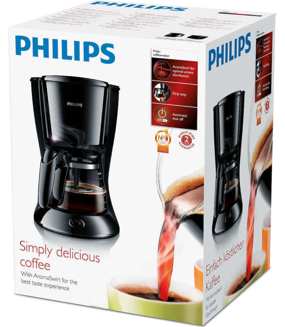 Philips HD7461 Καφετιέρα Φίλτρου 1000W Black Philips HD7461 Καφετιέρα Φίλτρου 1000W Black