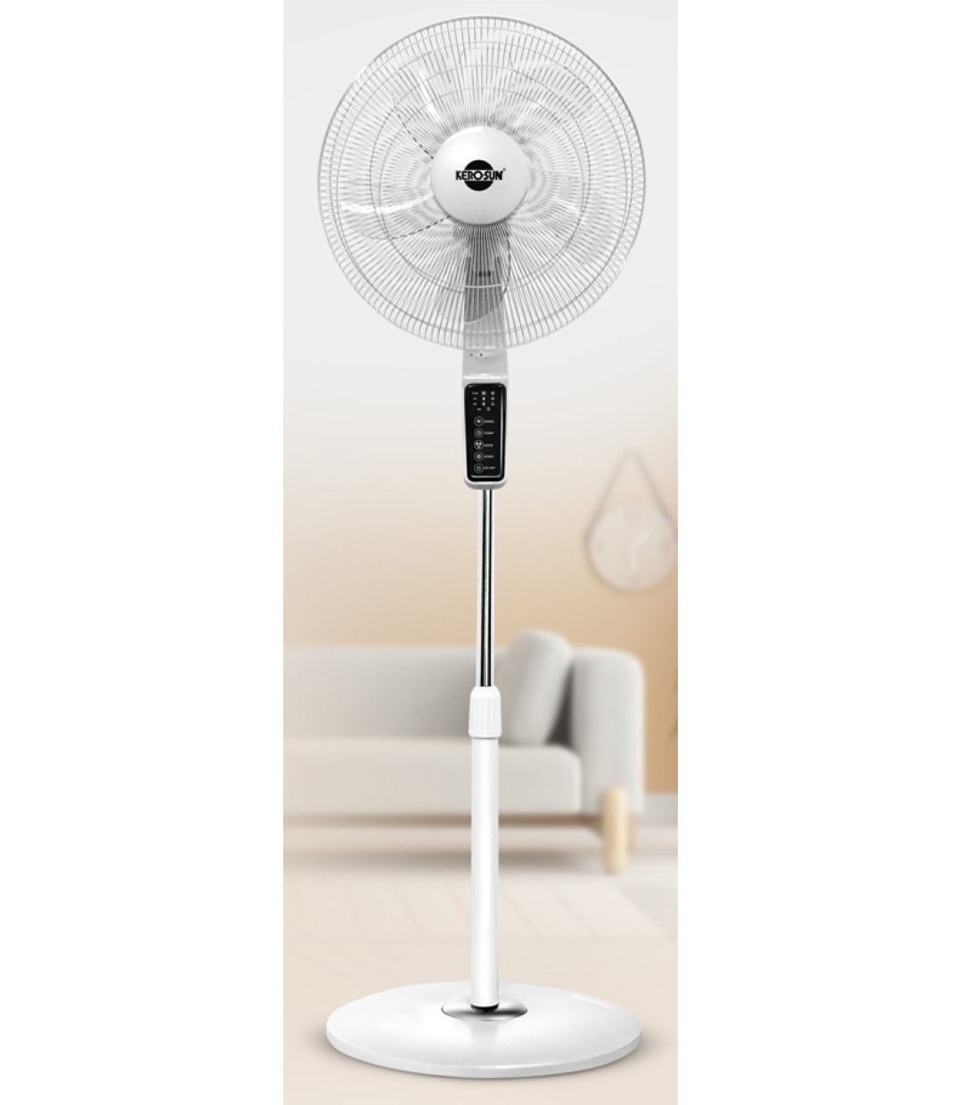 Kerosun Ανεμιστήρας Ορθοστάτης 60W Διαμέτρου 45cm με Τηλεχειριστήριο Λευκός Κωδικός: KFS01-16JRW 