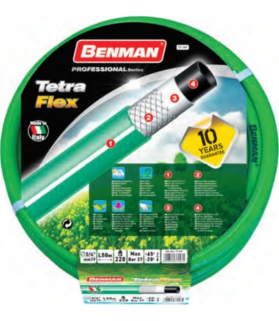Benman Λάστιχο Ποτίσματος TetraFlex 5/8" 15m 77143 Benman Λάστιχο Ποτίσματος TetraFlex 5/8" 15m 77143