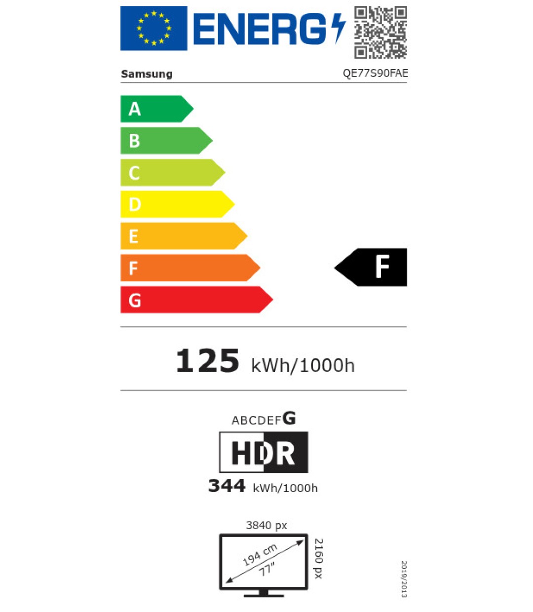 Samsung Smart Τηλεόραση 77" 4K UHD OLED S90F HDR (2025) QE77S90FAEXXH
