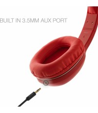 Edifier W800BT Plus Ασύρματα/Ενσύρματα Over Ear Ακουστικά με 55 ώρες Λειτουργίας Κόκκινα