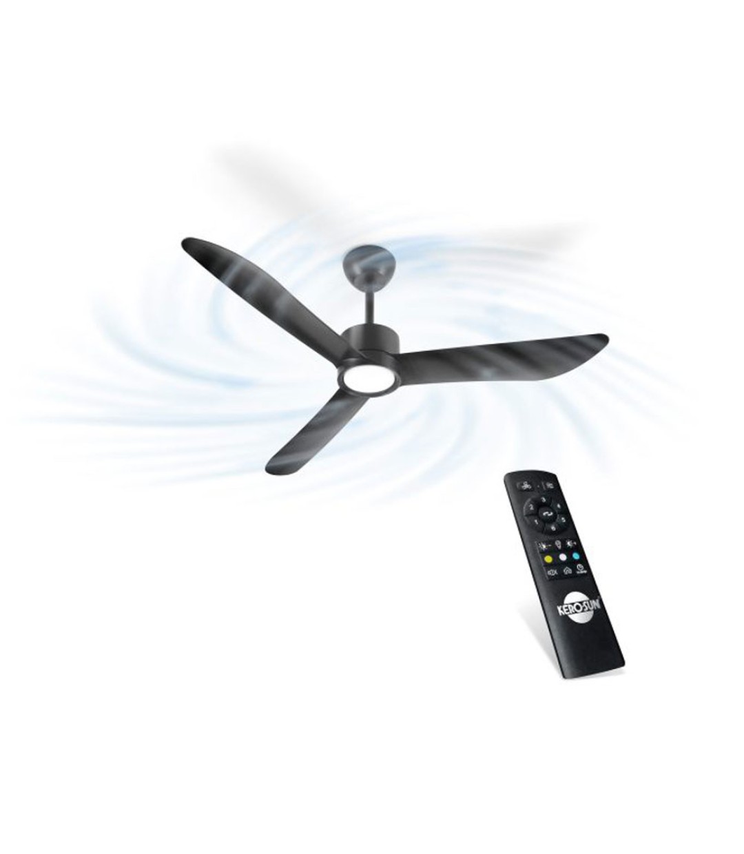 Kerosun KCF-50B3MBOUT Ανεμιστήρας Οροφής 127cm 26W με Φως & Τηλεχειριστήριο Μαύρος