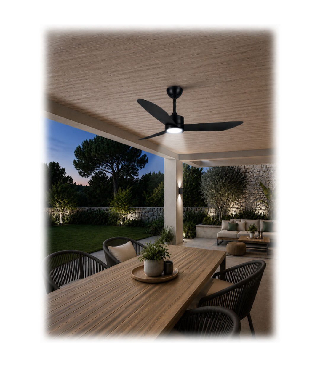 Kerosun KCF-50B3MBOUT Ανεμιστήρας Οροφής 127cm 26W με Φως & Τηλεχειριστήριο Μαύρος