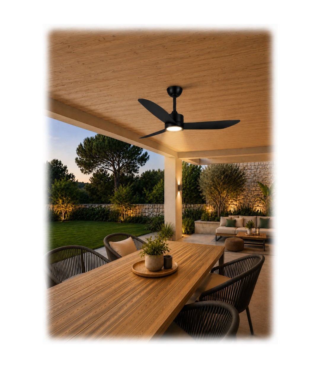 Kerosun KCF-50B3MBOUT Ανεμιστήρας Οροφής 127cm 26W με Φως & Τηλεχειριστήριο Μαύρος
