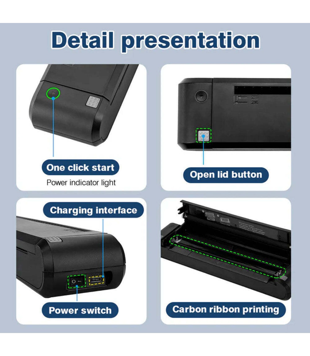 Netum NT-P808 Ασπρόμαυρος Εκτυπωτής Θερμικός