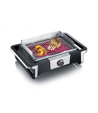 Severin 8114  Επιτραπέζια Ηλεκτρική Ψησταριά Σχάρας 3000W με Ρυθμιζόμενο Θερμοστάστη 41.5x24εκ.