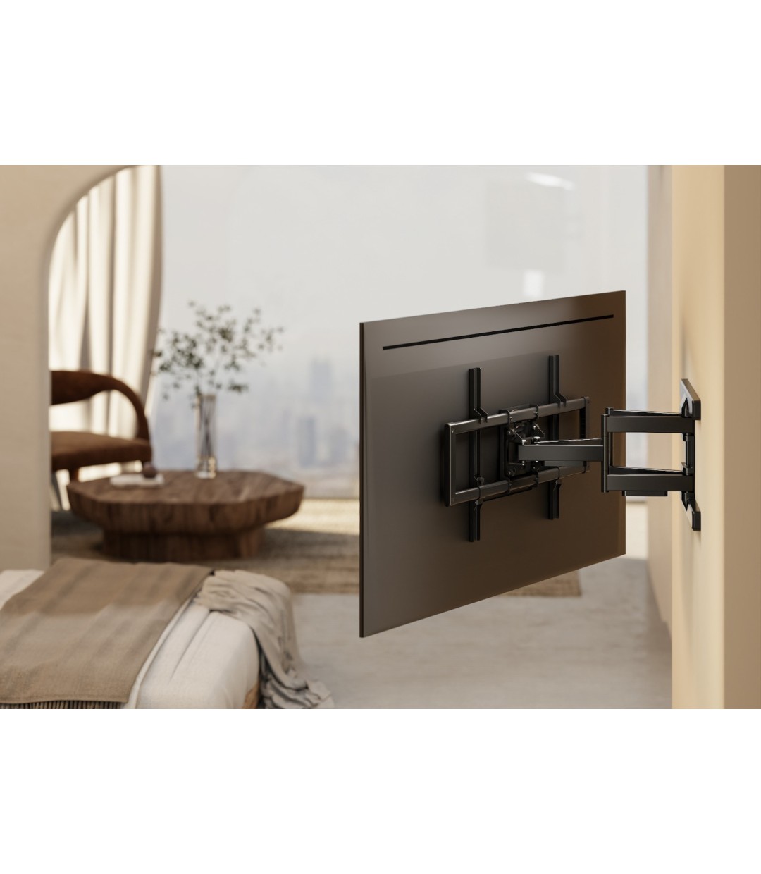 ATC-8146 Βάση Τηλεόρασης Επιτοίχια Full-Motion με Βραχίονα ΓΙΑ 37"-86"