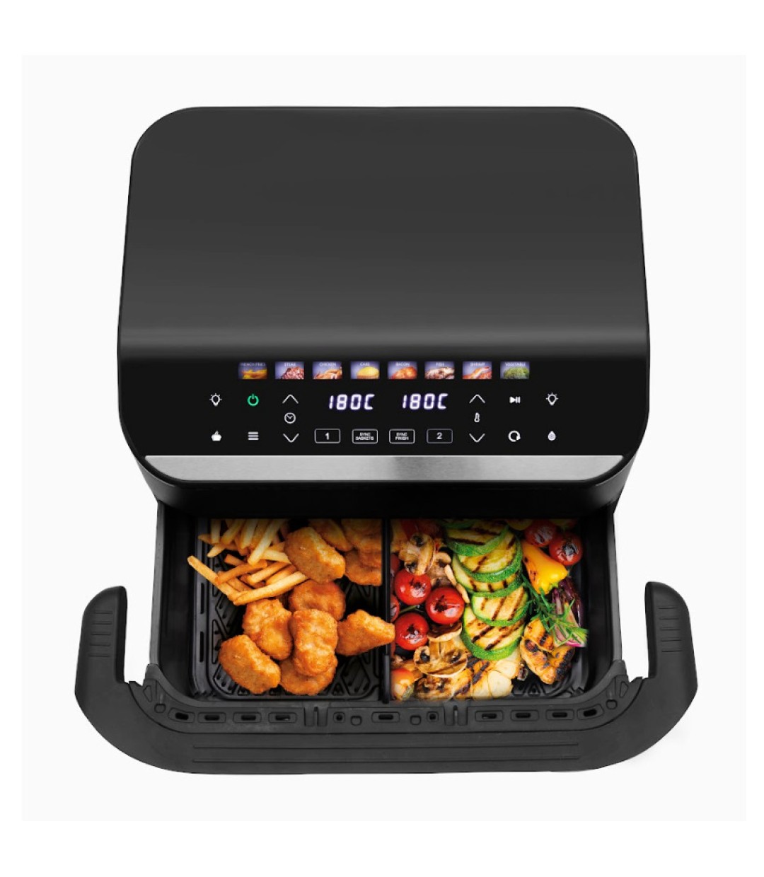 Izzy IZ-8260 Air Fryer με Διπλό Αποσπώμενο Κάδο 11lt Μαύρο