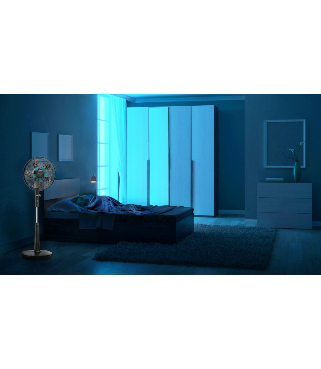 Rohnson Ανεμιστήρας Ορθοστάτης 28W Διαμέτρου 40cm με Τηλεχειριστήριο R-8600