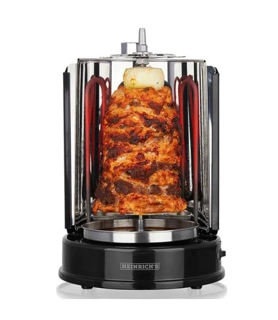 Heinrich's Επιτραπέζια Κάθετη Σούβλα 1400W Ανοξείδωτη 35x25εκ. HDG 8687