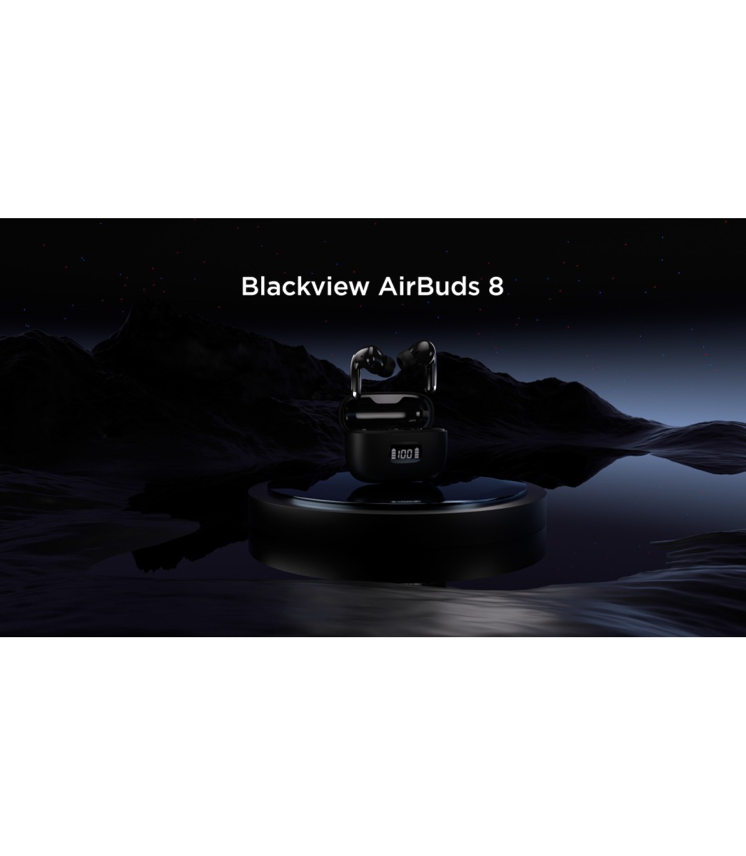 BlackView Airbuds 8 Bluetooth Handsfree Ακουστικά με Θήκη Φόρτισης Μαύρα