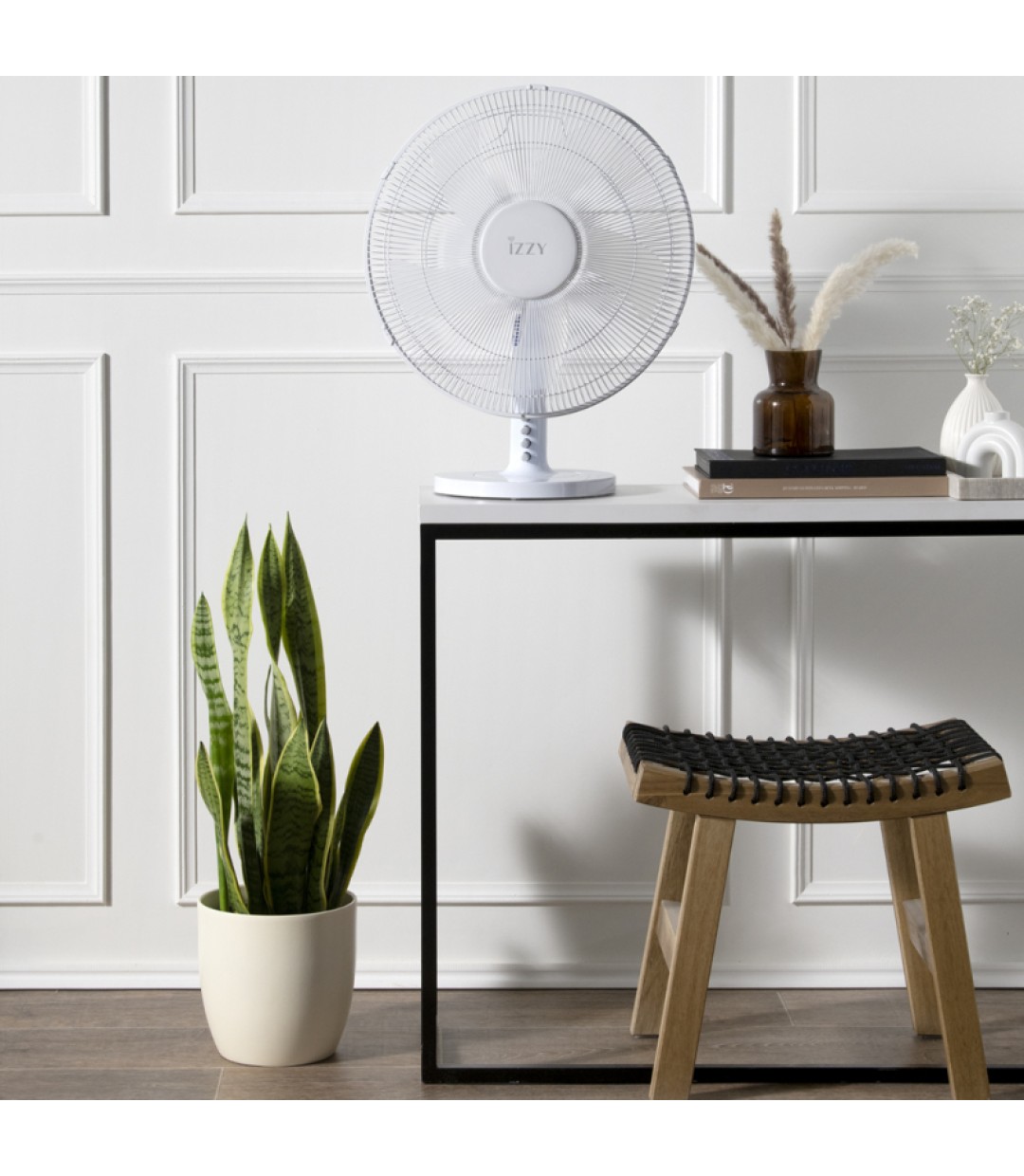 Izzy IZ-9023 Επιτραπέζιος Ανεμιστήρας 50W Διαμέτρου 40cm ΑΣΠΡΟΣ