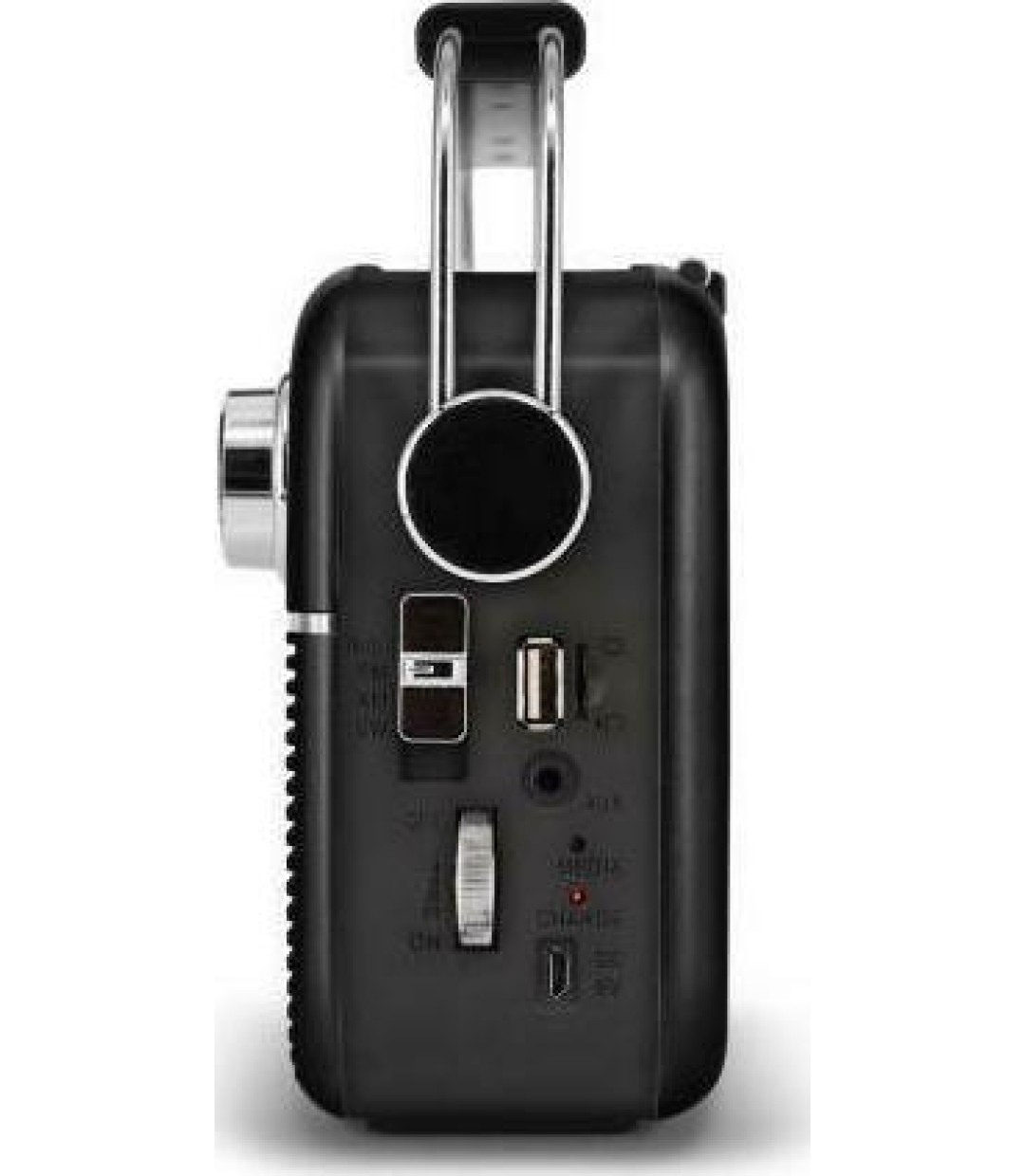 Manta RDI916 Φορητό Ραδιόφωνο Ηλιακό με Bluetooth και USB Μαύρο