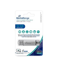 MediaRange 32GB USB 3.0 Stick με σύνδεση USB-A & USB-C Γκρι MediaRange 32GB USB 3.0 Stick με σύνδεση USB-A & USB-C Γκρι