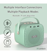 Lamtech Ηχείο Karaoke με Ασύρματο Μικρόφωνο και Εφέ Φωτισμού σε Πράσινο Χρώμα