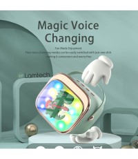 Lamtech Ηχείο Karaoke με Ασύρματο Μικρόφωνο και Εφέ Φωτισμού σε Πράσινο Χρώμα