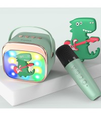 Lamtech Ηχείο Karaoke με Ασύρματο Μικρόφωνο και Εφέ Φωτισμού σε Πράσινο Χρώμα