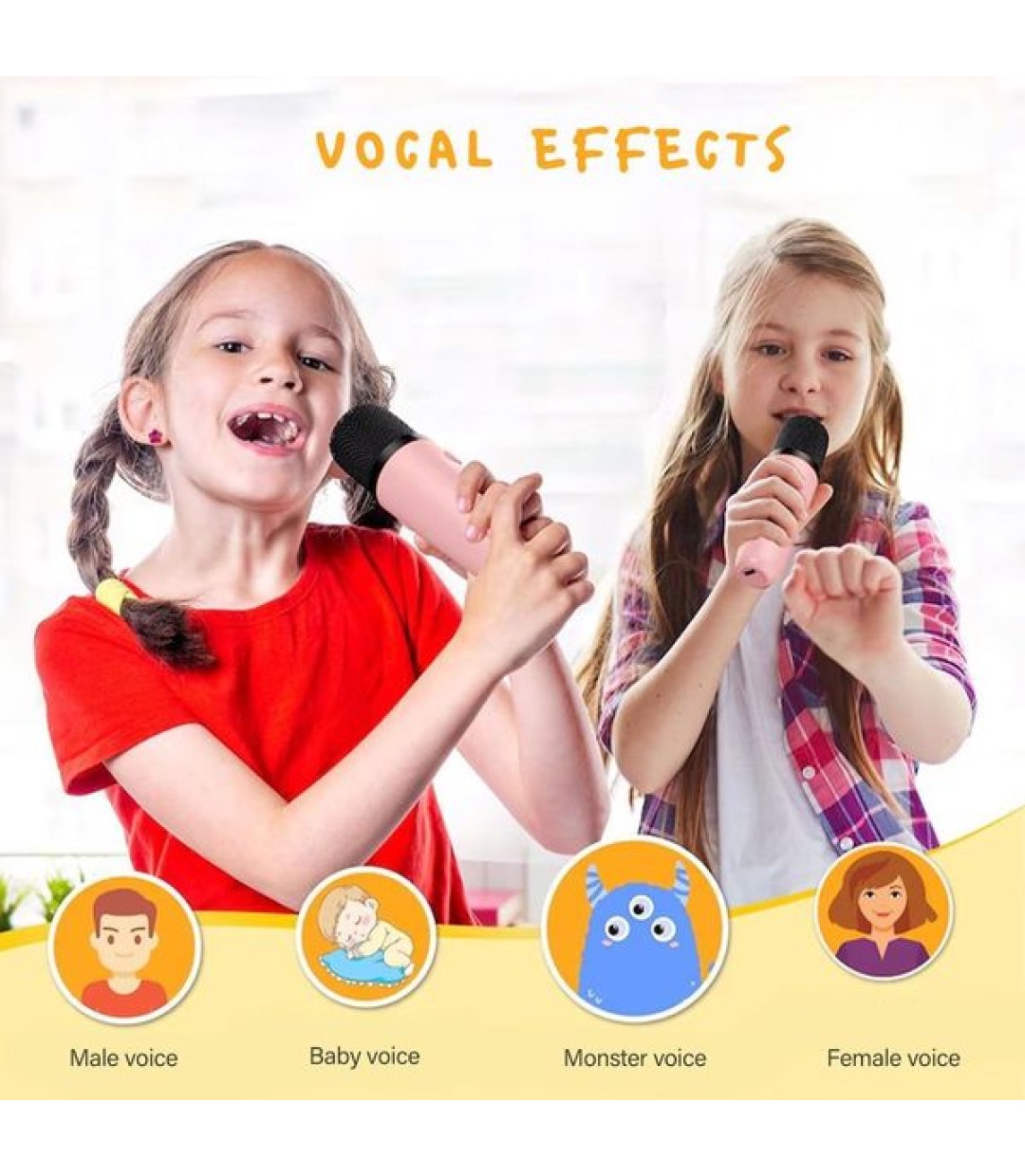 Lamtech Ηχείο Karaoke με Ασύρματο Μικρόφωνο και Εφέ Φωτισμού σε Ροζ Χρώμα