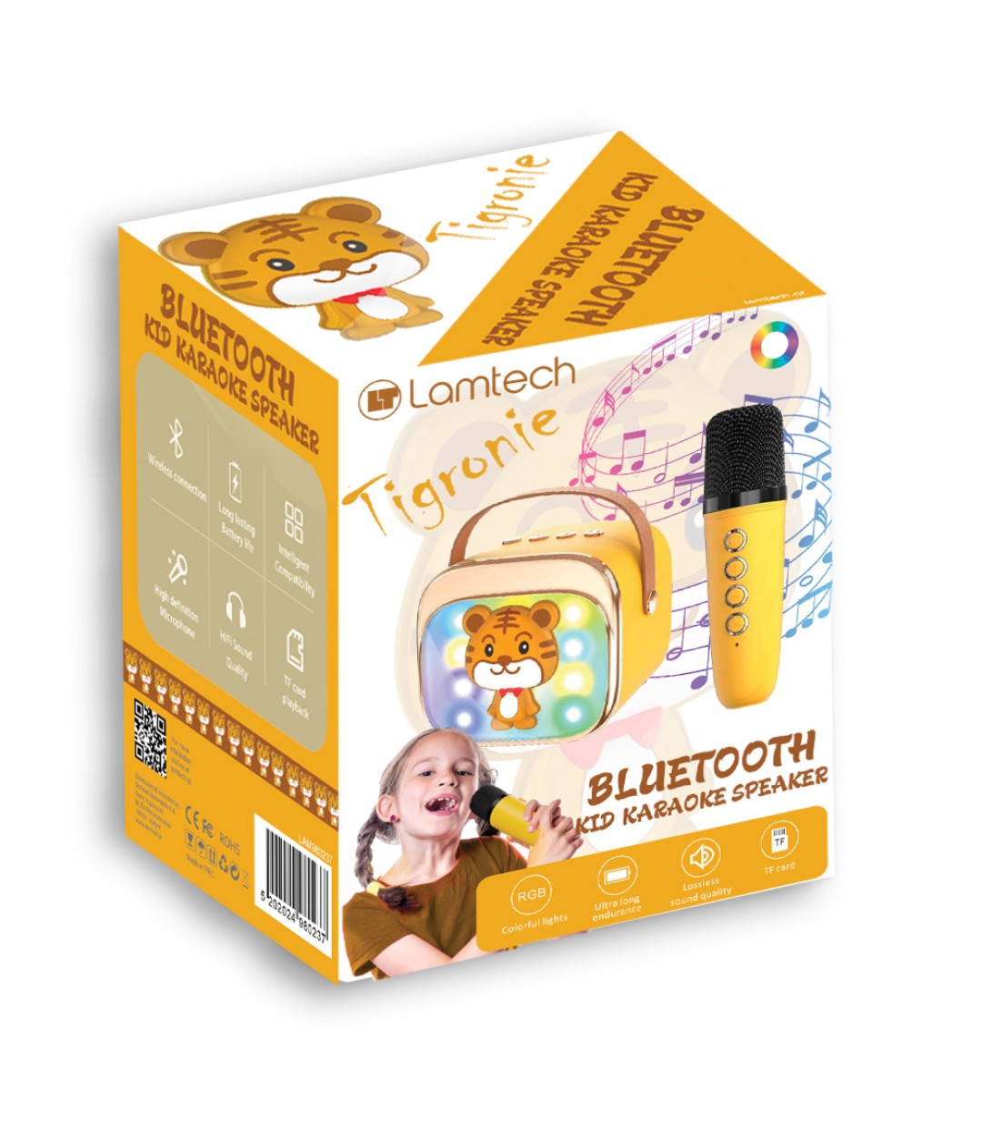 Lamtech Σύστημα με Ασύρματα Μικρόφωνα BT5.4 σε Κίτρινο Χρώμα 