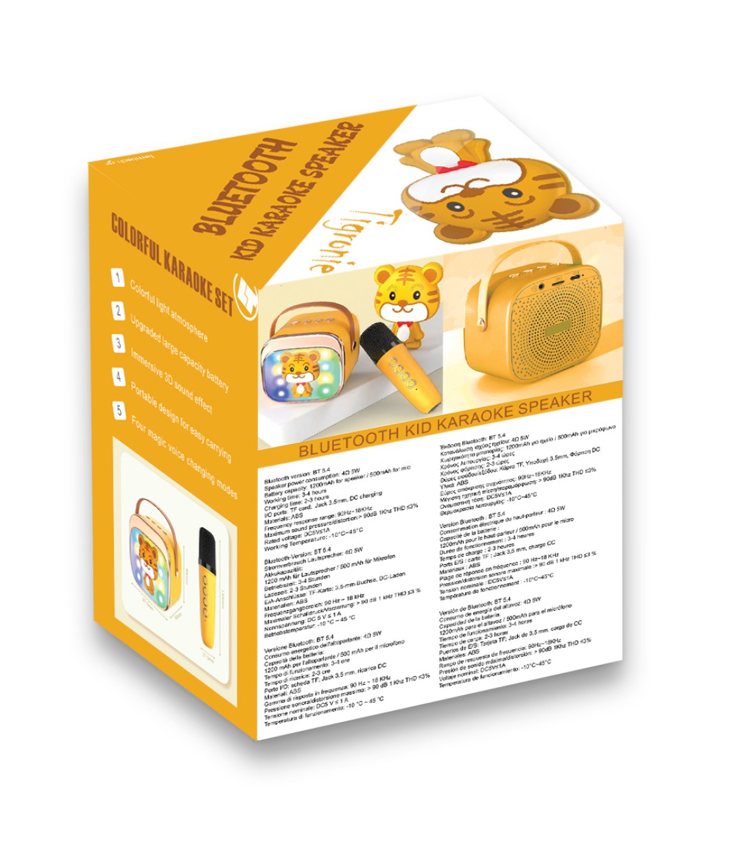 Lamtech Σύστημα με Ασύρματα Μικρόφωνα BT5.4 σε Κίτρινο Χρώμα 