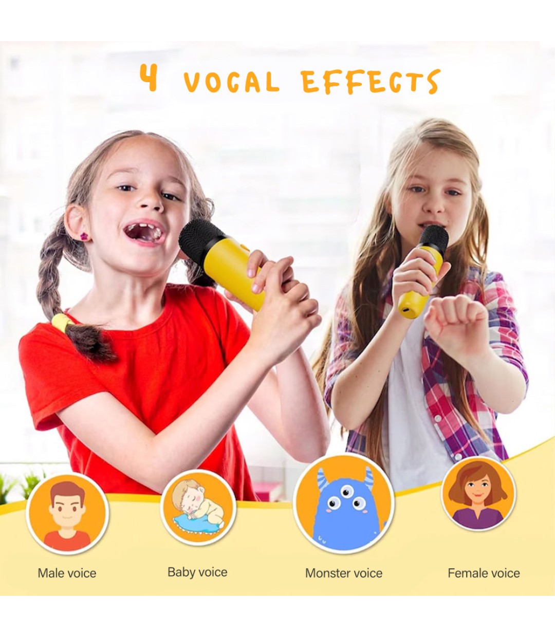 Lamtech Σύστημα με Ασύρματα Μικρόφωνα BT5.4 σε Κίτρινο Χρώμα 