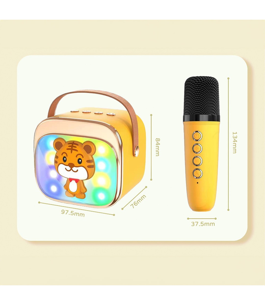 Lamtech Σύστημα με Ασύρματα Μικρόφωνα BT5.4 σε Κίτρινο Χρώμα 