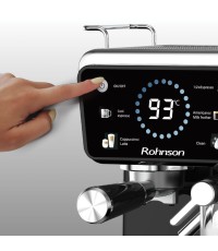 Rohnson Αυτόματη Μηχανή Espresso 1350W Πίεσης 20bar για Cappuccino Μαύρη R-98082 Rohnson Αυτόματη Μηχανή Espresso 1350W Πίεσης 20bar για Cappuccino Μαύρη R-98082