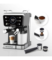 Rohnson Αυτόματη Μηχανή Espresso 1350W Πίεσης 20bar για Cappuccino Μαύρη R-98082 Rohnson Αυτόματη Μηχανή Espresso 1350W Πίεσης 20bar για Cappuccino Μαύρη R-98082
