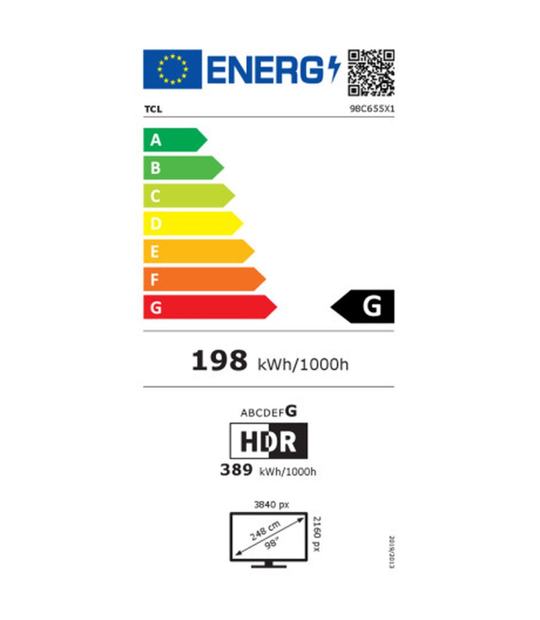 TCL Smart Τηλεόραση 98" 4K UHD QLED 98C655 HDR (2024)