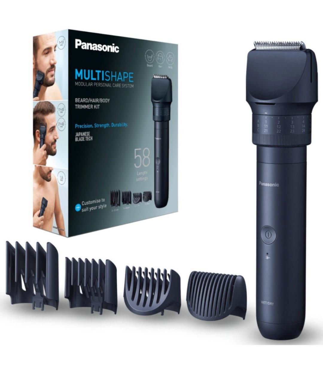 Panasonic Επαναφορτιζόμενη Κουρευτική Μηχανή Μαύρη ER-CKN2-A301