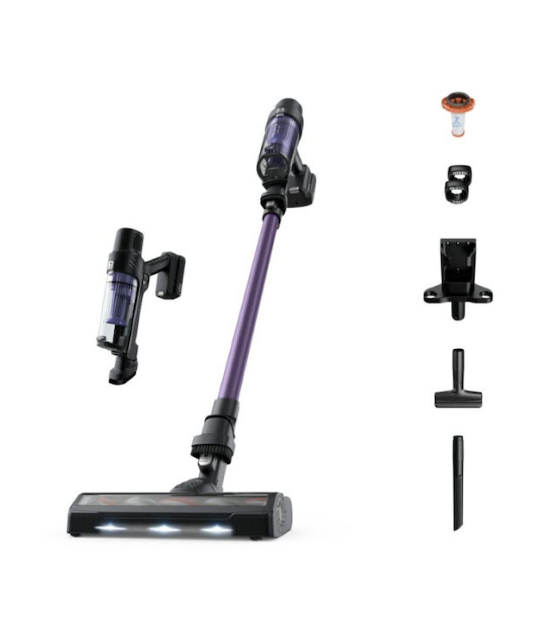 Rowenta X-Pert 7.60 RH6A39WO Επαναφορτιζόμενη Σκούπα 2 σε 1 Stick & Χειρός 18V Μωβ