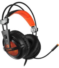 Sades A6 Over Ear Gaming Headset με σύνδεση USB Πορτοκαλί