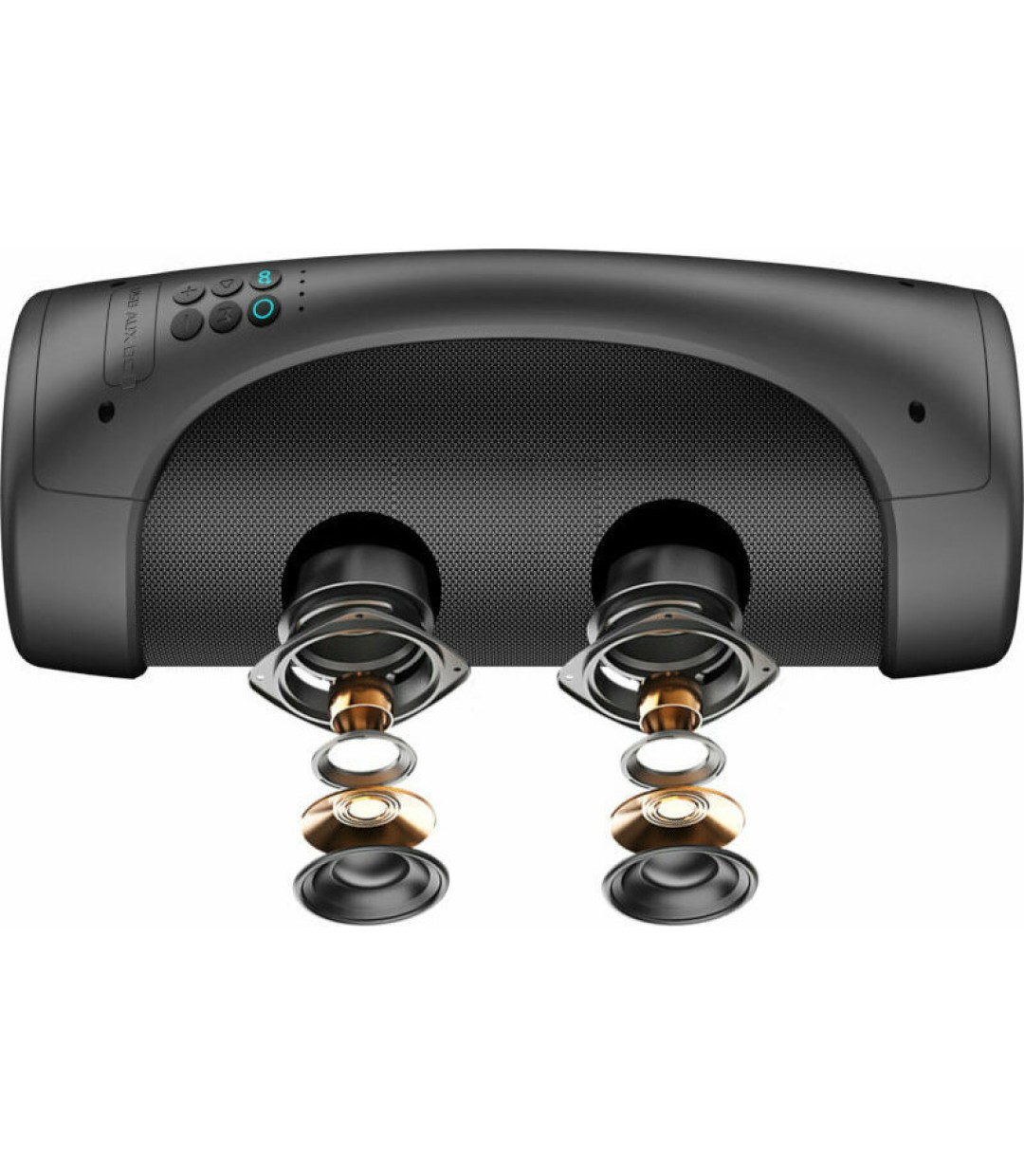 Akai ABTS-55 Ηχείο Bluetooth 50W με Ραδιόφωνο και Διάρκεια Μπαταρίας έως 3.8 ώρες Μαύρο