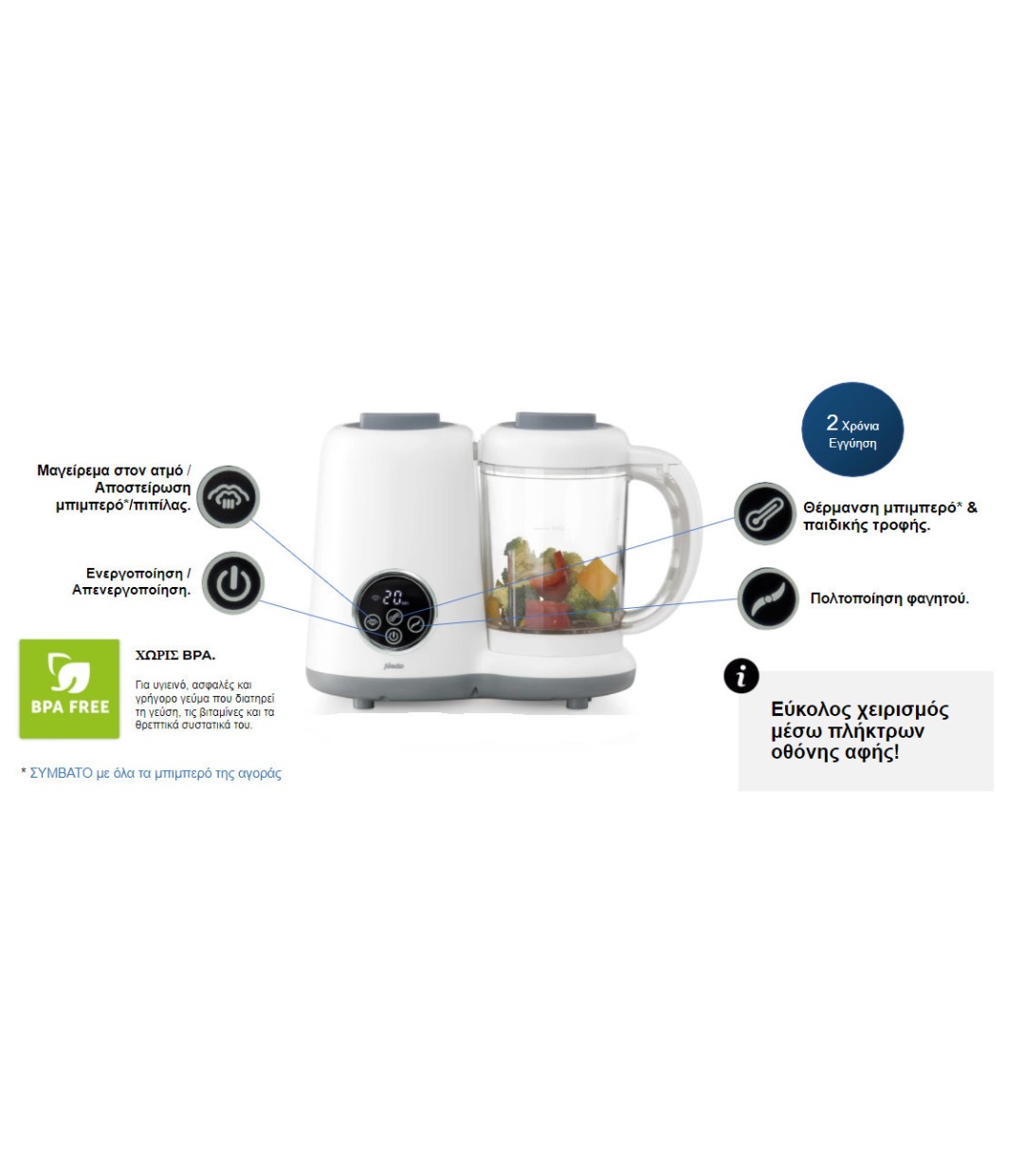 Alecto Βρεφικός Αποστειρωτής Μπιμπερό Ηλεκτρικός BFP66 5 σε 1