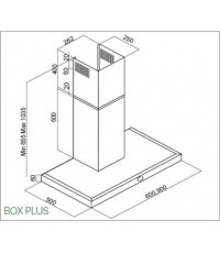 Davoline Box Plus Απορροφητήρας Καμινάδα 90cm Inox