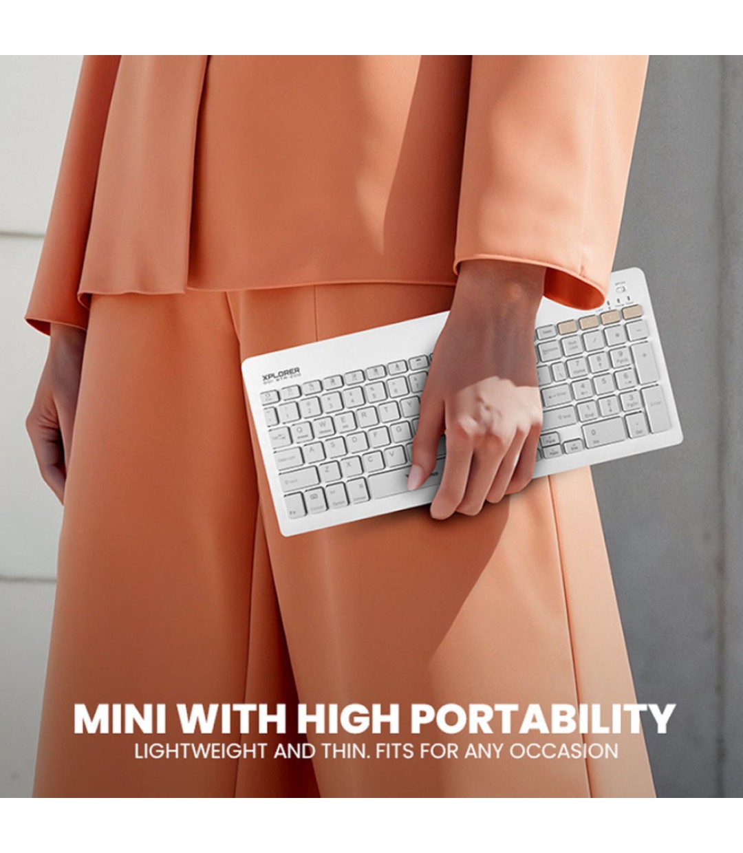 Alcatroz XPLORER GO BTR 200 ! Ασύρματο Bluetooth Πληκτρολόγιο για Tablet Αγγλικό US Mist